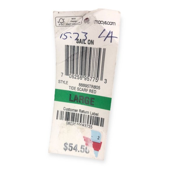 ^ Style & Co. Women's Large NWT Multi-print Side Tie Bell Sleeve Peasant Top - Picture 4 of 5